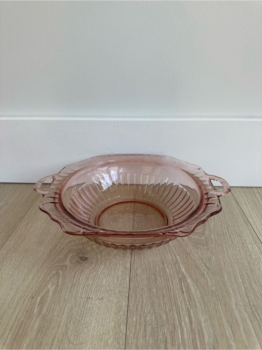 Vintage Anchor Hocking Mayfair Pink Depression Glass Vegetable Bowl – 1930s - Picture 2 of 8
